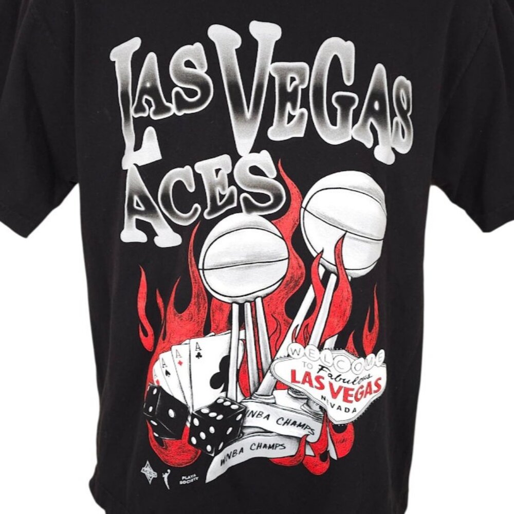 Las Vegas Aces T Shirt Mens Size Small Black WNBA Champions Basketball USA